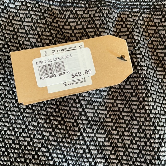 Woolrich Gray Black Fleece Lined Knit Pattern Lochlyn Skirt Small - Picture 3 of 11